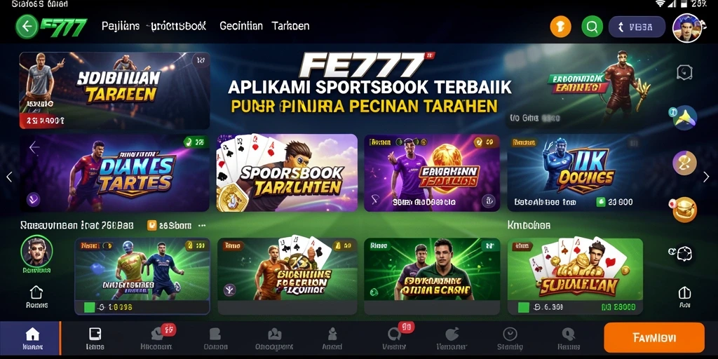 Tampilan gameplay menegangkan dalam aplikasi Sportsbook FE777.