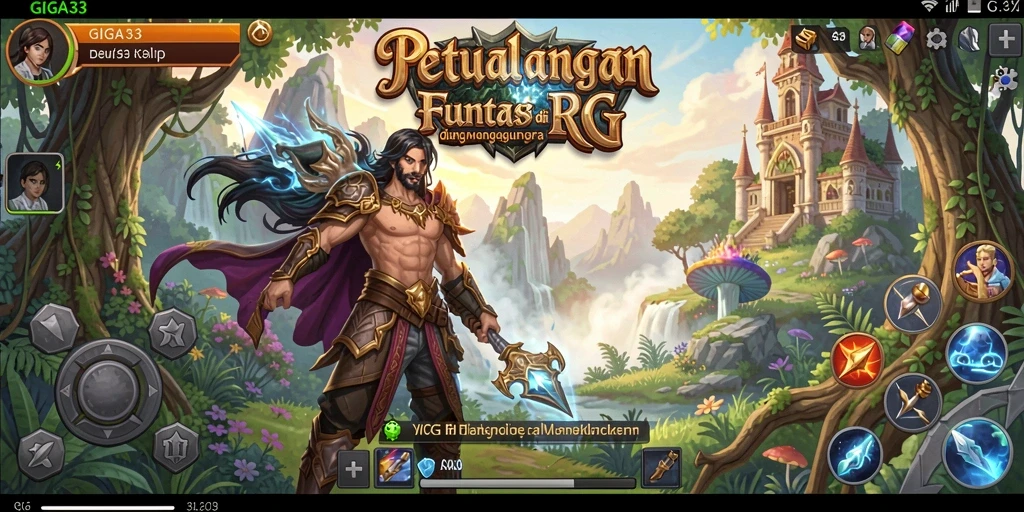 Tampilan screenshot GIGA33 menampilkan aksi pertempuran RPG yang seru.