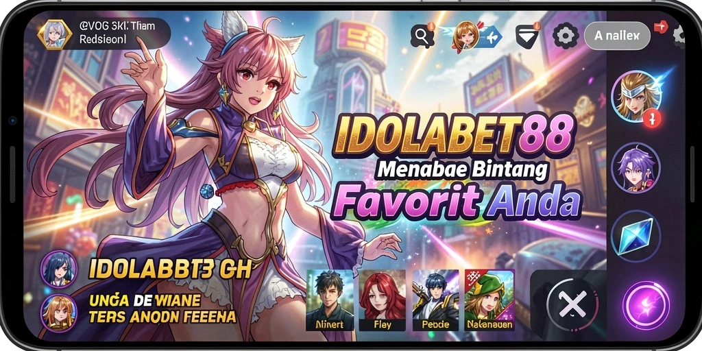 Screenshot gameplay IDOLABET88 menampilkan karakter anime dalam pertarungan seru.