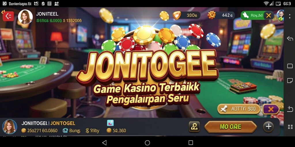 Tampilan gameplay seru JONITOGEL dalam permainan Kasino.