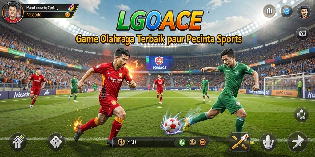 Tampilan seru gameplay LGOACE dengan berbagai olahraga yang menarik.