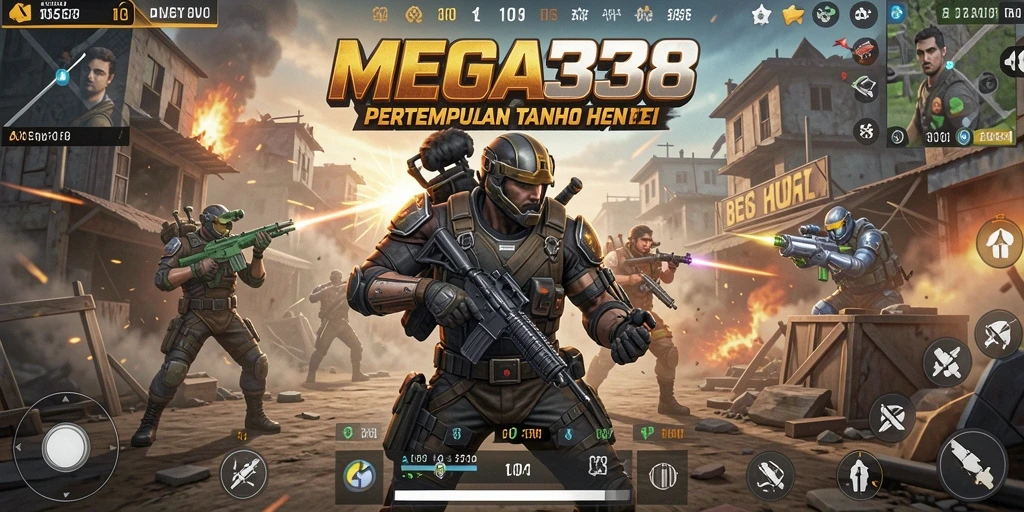 Tampilan gameplay MEGA338 yang seru dan mendebarkan di arena Battle Royale.