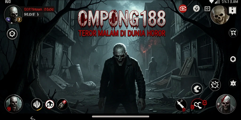 Tangkapan layar gameplay menegangkan dari OMPONG188 di lokasi menyeramkan.