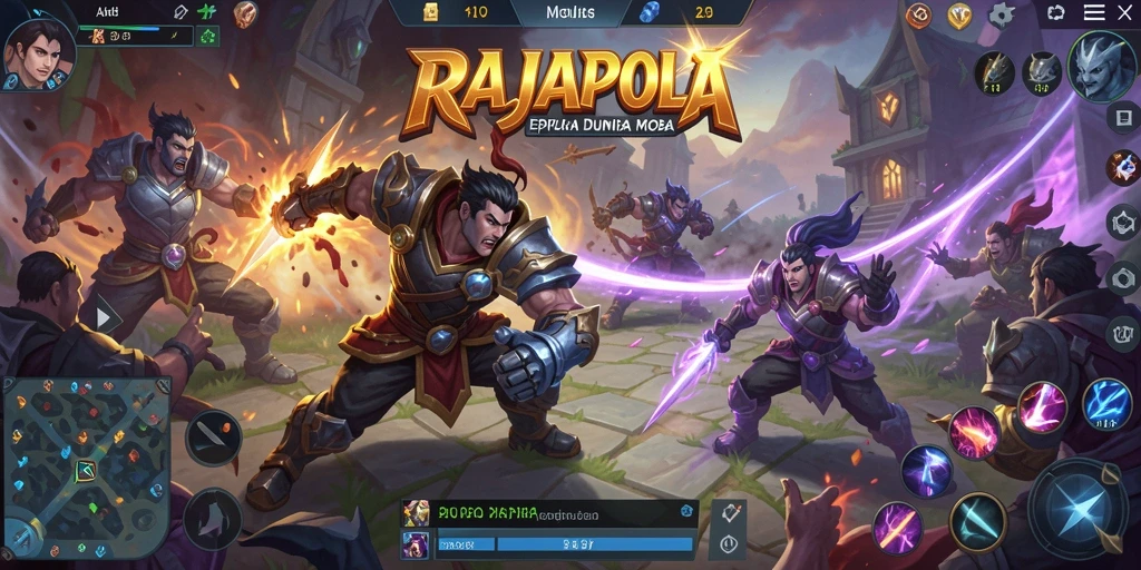 Gameplay seru dalam pertarungan tim di RAJAPOLA.