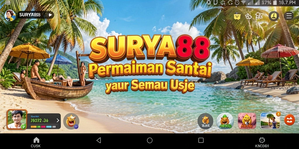 Tampilan gameplay <strong>SURYA88</strong> yang penuh warna dan menarik.