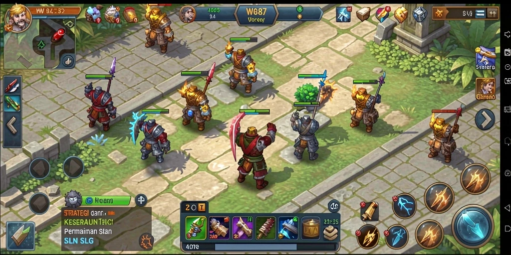Tampilan gameplay seru dari WG87 yang penuh strategi.