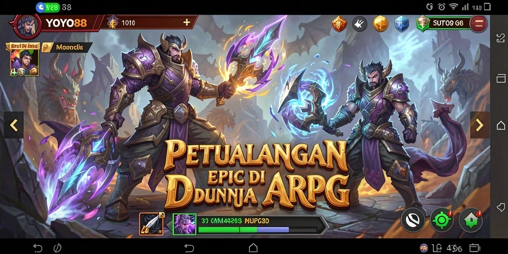 Screenshot gameplay ARPG yang mendebarkan dalam YOYO88.